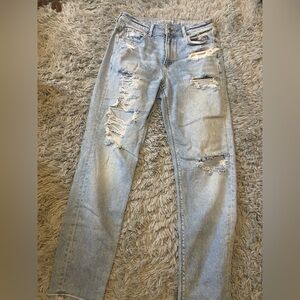 American Eagle Outfitters Light Blue Distressed Women's Jeans